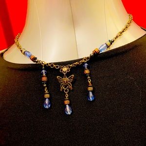 Butterfly necklace & earring set